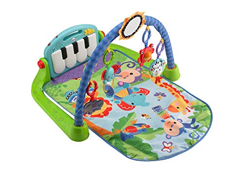 Fisher-Price Rainforest Piano-Gym - Manta de Juego parBebé (Mattel BMH49) + Móvil ositos voladores, juguete de cuna proyector para bebé (Mattel CDN41)