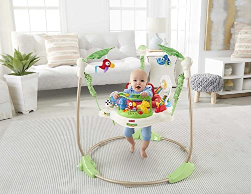 Fisher-Price Saltador Animalito de la Selva con luces y sonidos para bebé +1 año (Mattel K7198)