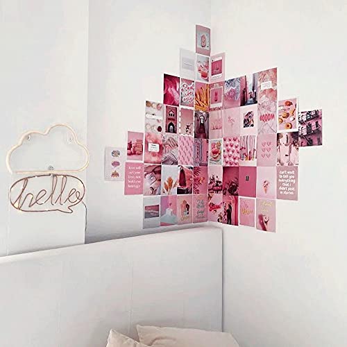 Flamingueo Fotos Pared Decoracion - 50 Fotos Decoracion Habitacion Aesthetic, Decoracion Paredes Dormitorio, Decoracion Habitacion Juvenil, Posters para Pared, Aesthetic Room Decor (Pink Island Lite)