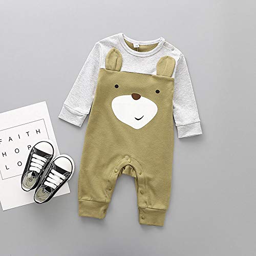 Fossen Kids Ropa de Bebe Niña Recien Nacida con Botón Caricatura Mameluco Abrigo de Niño Niña - Monos Ropa Bebe Niña Otoño Invierno 0-12 Meses