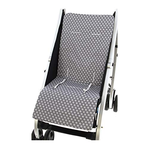 Funda de Verano Universal para Silla Paseo Ligera Rosy Fuentes-Colchoneta para Silla Ligera-Transpirable-Compatible con Maclaren, Bugaboo Bee, Cibex, etc. reversible-gris