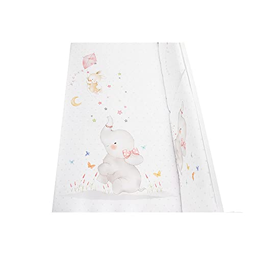 Funda Nórdica desenfundable + protector desenfundable Amoroso BLANCO/ROSA, tamaño CUNA 60 x 120