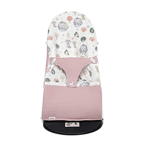 Funda y Saco para Hamaca Compatible con BabyBjörn Balance Soft Bliss - Sustituye tapicería Original - Altura Regulable - Funda Hamaca Alpes - Rosa Maquillaje - Nenel