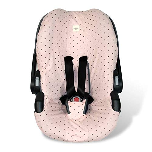 Fundas BCN ® - F45/4597 - Funda para silla de grupo 0 BeSafe Izi Go ® y Besafe Izi Go X1 ® - Little Fun Peach