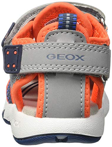 Geox B Sandal Multy Boy B - Sandalias Bebé-Niños, Gris (Grey/Fluor Orange), 23 EU, Par