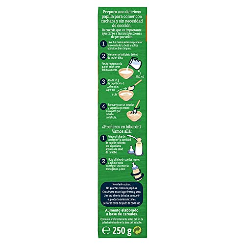 Gerber Organic Cereales para Bebés, de Avena Integral y Trigo, 250g