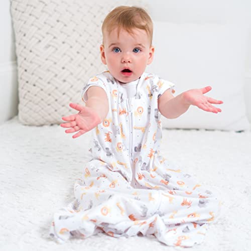 Halo Sleep Sleepsack Saco de dormir de 0,5 TOG 100% algodón, saco de dormir para bebé recién nacido, unisex para niños y niñas, 0-6 meses, selva (4785)