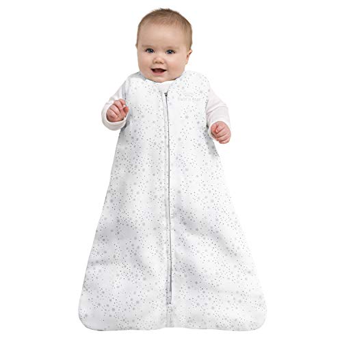 Halo® SleepSack® - Saco de dormir para bebé, 0,5 tog, 100% algodón, Midnight Moons Saco de dormir para recién nacidos, manta portátil para mayor seguridad, unisex, para niños y niñas, 6-18 meses