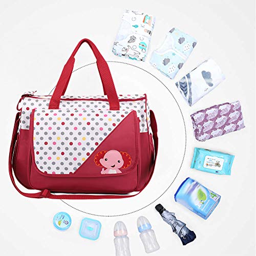 HALOVIE Set 5 kits Bolsa de Mama para Bebe Biberon Cambiador de Pañales Bolsa Hospital Maternidad Bolso Bebé para Viaje Carro Carrito Biberón Colchoneta Comida Pañal con Gran Capacidad Viaje