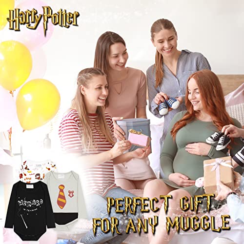 HARRY POTTER Body Bebe Manga Larga, Ropa Bebe 100% Algodón, Regalos Bebe Recien Nacido Pack de 3 (12-18 Meses)