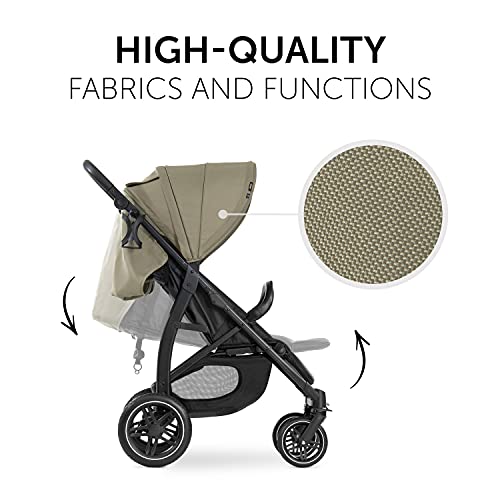 Hauck Rapid 4D silla de paseo/soporta hasta 25 kg/Plegado fácil/Capota protección solar 50+ / Ruedas de goma/Portavaso/Altura ajustable/Posición tumbada/Cesta de la compra grande/Olive, verde (148983)