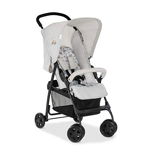 Hauck Sport 171530 - Silla de paseo ligera de 5,9kg, sistema de arnés de 5 puntos, respaldo reclinable, plegable, para bebes de 6 meses a 15kg - pooh exploring beige