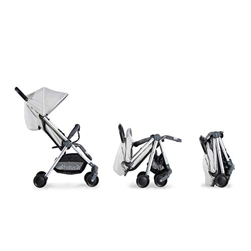 Hauck Swift Plus - sillita de paseo ligera, respaldo reclinable, plegable con una mano, ligera de peso, de aluminio, con asas para transportar, de 0 meses a 15 kg, lunar (gris)