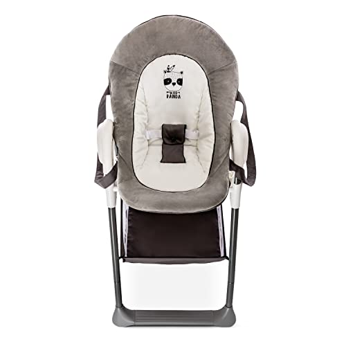 Hauck Trona Evolutiva Sit N Relax, Hamaquita para Bebes de Nacimiento hasta 9 kg, Silla Reclinable para Niños hasta 15 kg, Regulable en Altura, Plegable, Ruedas, Arco Móvile, Mesa, Gris