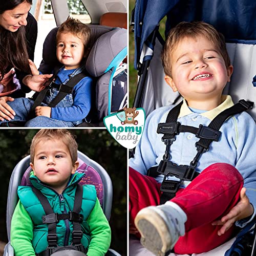 HOMYBABY® Seguridad Bebes - Hebilla para Cinturon de Seguridad ORIGINAL - Evita que el Niño Saque los Brazos del Arnés - Protector Arnes Bebe para Silla de Coche - Cierre Seguridad Bebe (XL)