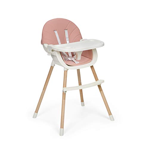 Innovaciones MS 2041 - Trona Para Bebe Mika, Convertible En Silla - 2 En 1 - Doble Bandeja, Evolutiva Y Segura, Niñas, color Rosa, 3000 g