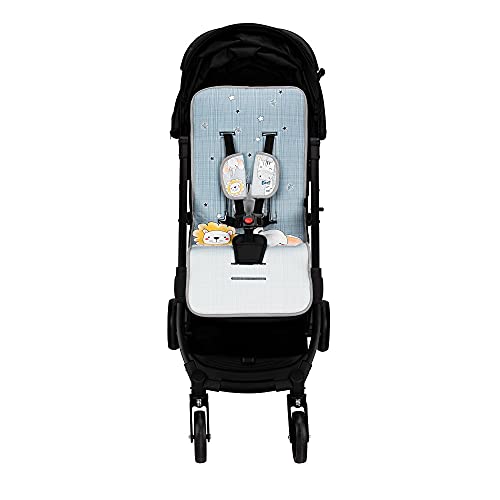 Interbaby 0C051 - Colchoneta Universal Animalitos para Silla de Paseo, unisex, gris