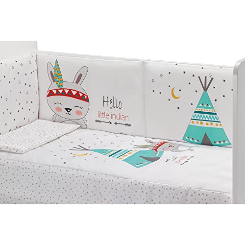 Interbaby Coordinado para Cuna Tipi Oso Blanco, 3 piezas