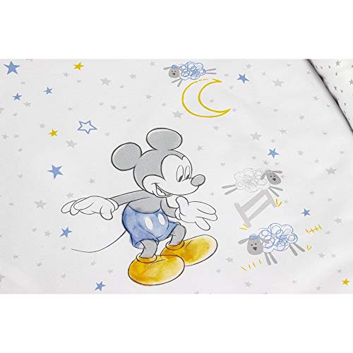 Interbaby MK015 - Minicuna Tijera Disney Mickey Mouse, Blanco