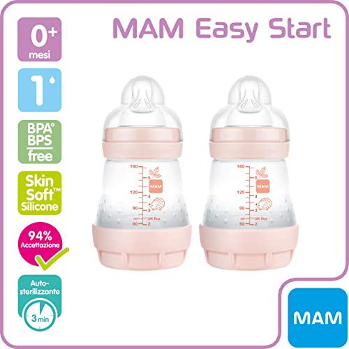 Intrucciones en lengua extranjera - Mam Easy Start - Juego de 2 biberones, 0 – 6 meses, 160 ml, rosa