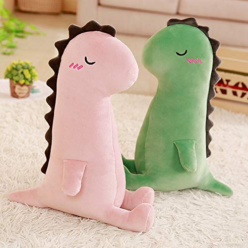 JMFHCD Balancines de Peluche Suave Felpa Almohada Animal Peluche para Niños Habitación Decoración el Dinosaurio Cojín Almohada Regalo de San Valentín,Verde,60CM