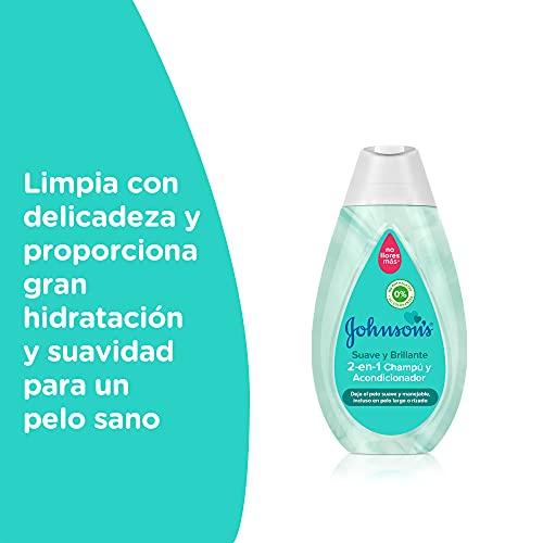 Johnson's Baby - Champú y Acondicionador 2 en 1 para Niños, Pelo Suave y Manejable, Hipoalergénico, 500 ml