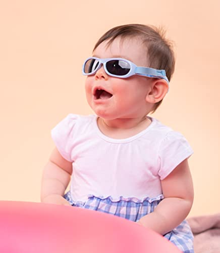 Kiddus Gafas de Sol Baby para Recién Nacida, Bebé, Niña y Niño. De 0 meses a 2 años. Protección Solar UV400. Banda de Neopreno Suave Ajustable. Libres de BPA