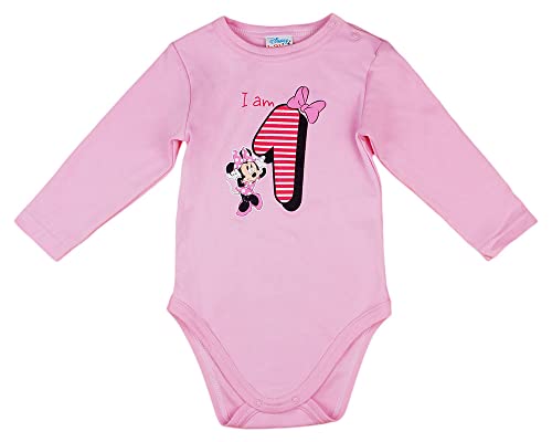 Kleines Kleid Body de manga larga para niña, 1 año de cumpleaños, Modelo 1 rosa., 12 meses