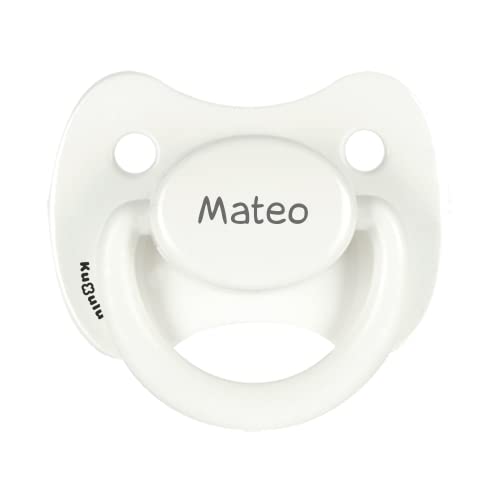 Kuxulu - Chupetes Personalizados para Bebes con Nombre - Tetinas de Silicona para Recién Nacidos - Tetina 0/6 Meses Color Rosa