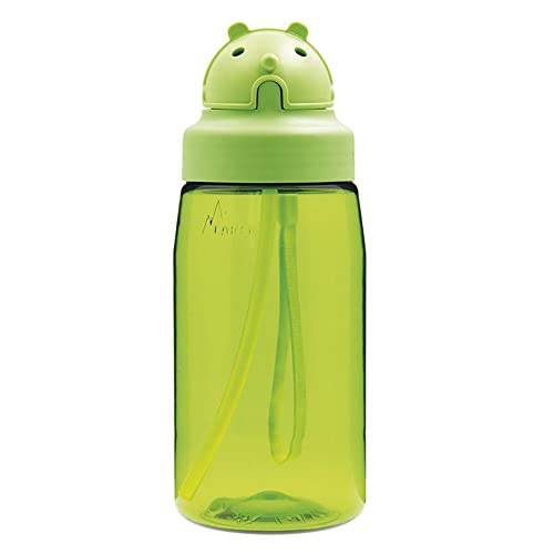 Laken OBY Niños Botella Infantil de Tritan, Tapón OBY con Pajita 0,45L Verde