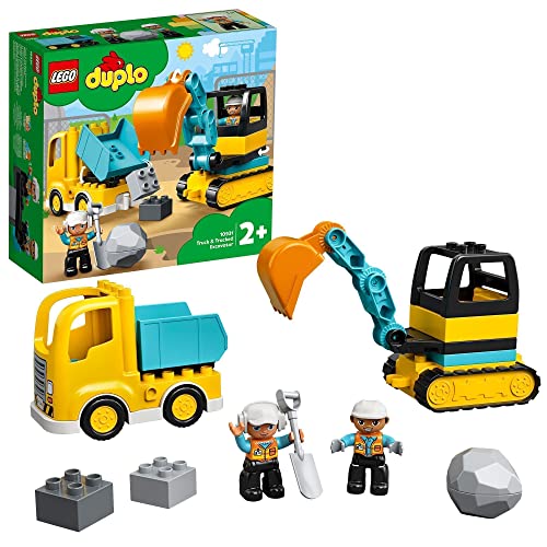 LEGO 10914 Duplo Classic Caja de Ladrillos Deluxe, Juguete de Construcción Educativo para Niños y Niñas  + 1,5 años +  10931 Duplo Town Camión y Excavadora con Orugas Juguete de Construcción