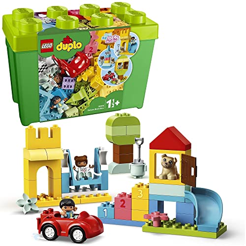 LEGO 10914 Duplo Classic Caja de Ladrillos Deluxe, Juguete de Construcción Educativo para Niños y Niñas  + 1,5 años +  10931 Duplo Town Camión y Excavadora con Orugas Juguete de Construcción