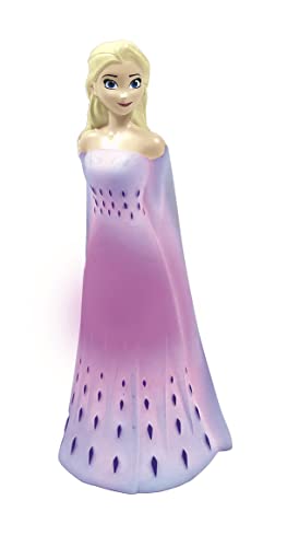 LEXIBOOK- Frozen 2 Nocturna Colorida de Bolsillo LED para niños, Cambio de Color, Luz Suave, Baterías, Blanco