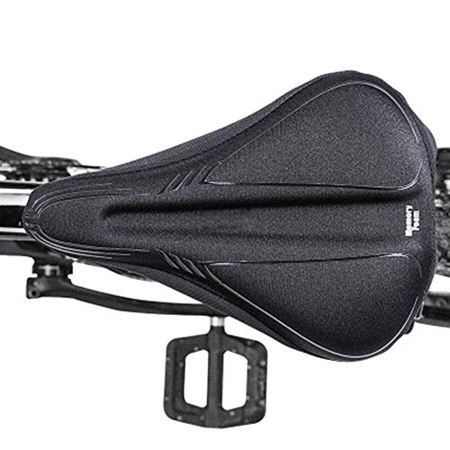 Lhq-hq al aire libre Asiento sillín de la bici Comfort Hombres Mujeres Fit for la bicicleta estática y las bicis al aire libre for mujer Hombre Montaña Ruta de bicicleta de ejercicios (Color: Negro, t