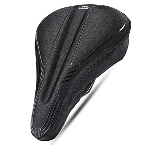 Lhq-hq al aire libre Asiento sillín de la bici Comfort Hombres Mujeres Fit for la bicicleta estática y las bicis al aire libre for mujer Hombre Montaña Ruta de bicicleta de ejercicios (Color: Negro, t