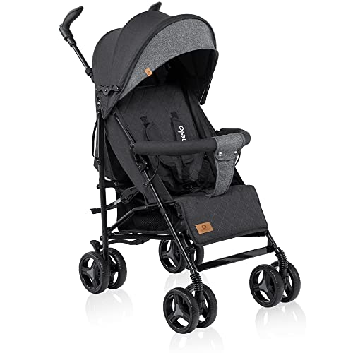 LIONELO Irma Silla de paseo plegable Diseño ultraligero 7 kg Respaldo ajustable Para niños de hasta 15 kg 6-36M Cinturones de seguridad de 5 puntos Cesta de la compra