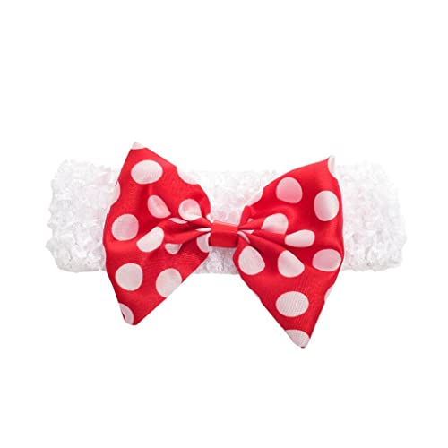 Lito Angels Disfraz Vestido de Minnie Mouse para Bebé Niñas Body Mono Mamelucos Onesie con Diadema Talla 3-6 Meses, Lunares Rojos