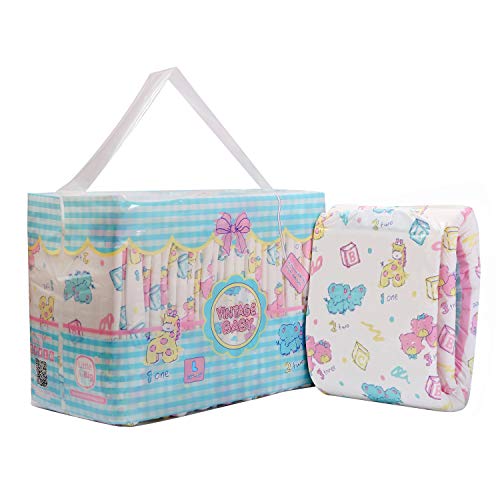 LittleForBig impresa adulto calzoncillos pañales adulto bebé amante del pañal ABDL 10 piezas-Vintage Baby L