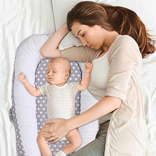 Luchild Nido Bebé Recién Nacido, Reductor de Cuna Nidos, Cama Cana Nido de Viaje Doble Caras para Bebe Dormir