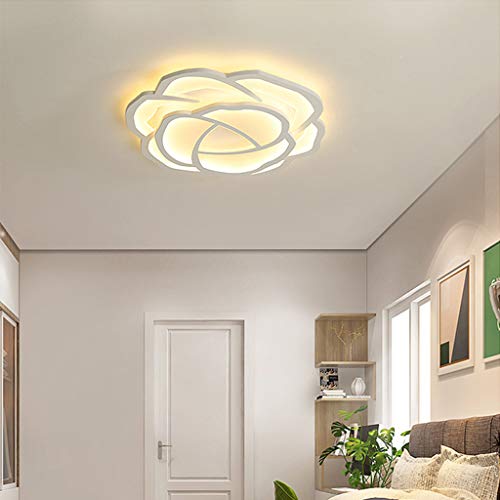 Luz De Techo Moderna Lámpara Para Niños Pantalla De Acrílico Lámpara De Techo Atenuación Control Remoto Creatividad Diseño De Flores Niño Niñas Dormitorio Iluminación Interior Sala De Estar,40cm/30W