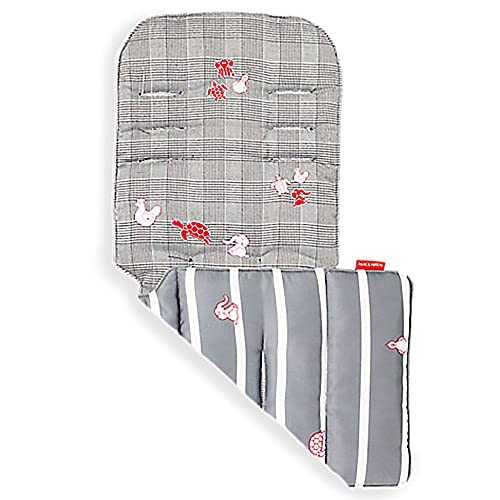 Maclaren colchoneta universal para asiento Glen Plaid Animal Trio, Accesorio de doble cara fácil de poner y quitar en todas las sillas de paseo tipo paraguas, Transpirable y lavable (AP1G033762)