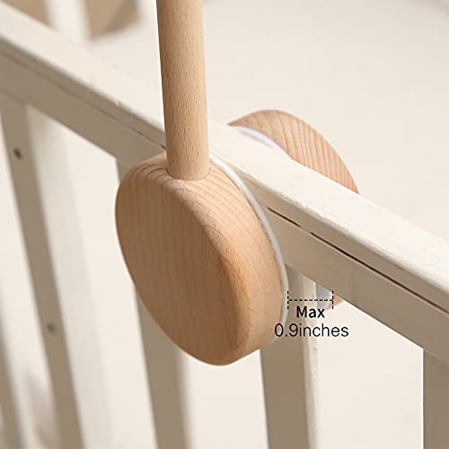 Mamimami Home Soporte móvil Madera para Bebé Caja de Música Móvil Soporte para Cambiador Timbre de Cama Cascabeles y Juguetes (sin móvil)