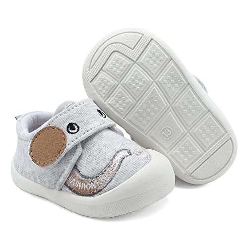 MASOCIO Zapatillas Bebe Niño Zapatos Primeros Pasos Niños Deportivas Bebé Antideslizante Talla 20 Gris (CN 16)