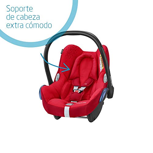 Maxi-Cosi CabrioFix Silla de Coche Grupo 0+ (0-13 kg), desde el Nacimiento hasta 12 Meses approx, Rojo (Vivid Red), 66 x 44.5 x 57 cm