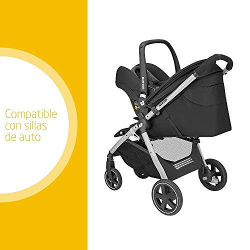 Maxi-Cosi Gia Silla de paseo ligera y compacta, plegable con una sola mano, reclinable hasta la posición de dormir, manejable, 0 meses - 4 años (22kg), color negro