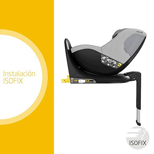 Maxi-Cosi Mica Silla De Coche Giratoria 360° Isofix, Silla Auto Reclinable Y Contramarcha, Con Reductor Bebé Recién Nacido, 0 Meses- 4 Años, Color Authentic Grey