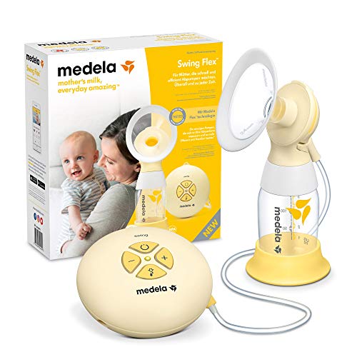 Medela Extractor De Leche Eléctrico Individual Swing Flex Diseño Compacto + Pack De Bolsas De Almacenamiento De Leche Materna De 180 Ml Paquete De 50 Bolsas De Recogida De Leche Materna