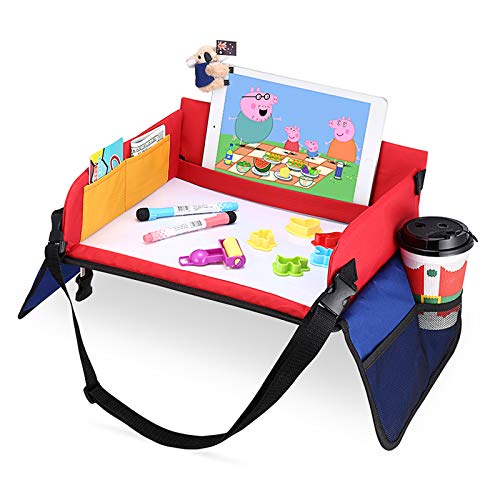 Mesa para Niños en la Asiento de Coche, YOOFAN Bandeja de Viaje Snack, Viajan Niños Play Tray, Mesa para Niños, Bandeja para Coche, Cochecito, Avión