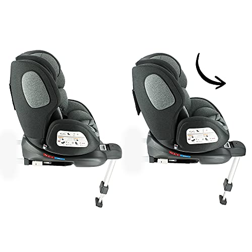 Migo - Silla de auto Isofix OXALIS 360° con pata de apoyo - Grupo 0+/1/2/3 (0-36 Kg) - Orientación hacia atrás 0-18 kg - reclinable y ajustable