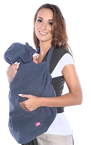 Mija – Paños de transporte Cover, – Funda universal para Baby Carrier/transporte/Cape 4023 gris gris grafito